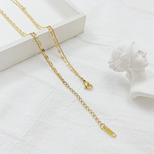 Collana a Doppio Strato in Acciaio Inossidabile Placcato Oro 18K con Croce Cristiana, Gioielli di Moda (Vecchio Modello) - Product Image 6