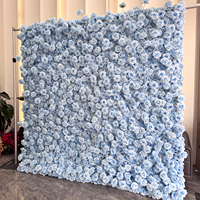 Mur de fleurs artificielles arc-en-ciel en gros pour décoration de mariage moderne, toile de fond murale suspendue, fleurs de mariage