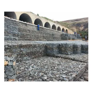 Taille galvanisée enduite de PVC pour les paniers hexagonaux de boîte de gabion du grillage 80x100mm de gabion de 2x1x1 à vendre