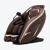 Fauteuil de massage corporel complet à mécanisme 2D, avec rails SL, fonction zéro gravité, rouleaux de massage des mollets, repose-jambes électrique et ions négatifs
