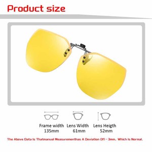 YIHANG 2025 New Outdoor Activities 2 in 1 Polarized <b>Light</b> <b>Shell</b> Shape Night Vision Yellow Clip on Glasses - Product Image 2