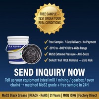 Gemuk MoS2 Molybdenum Disulfide Suhu Tinggi -20C hingga 800C Pelumas Bantalan Anti-Aus Tekanan Ekstrem OEM Pabrik Kustom