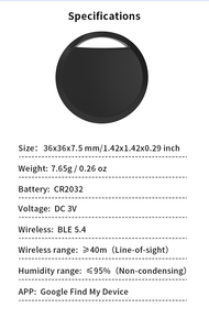 Nueva etiqueta <span class=keywords><strong>Android</strong></span> Google Find My Device Certificación oficial Buscador de llaves inteligente inalámbrico - Product Image 6