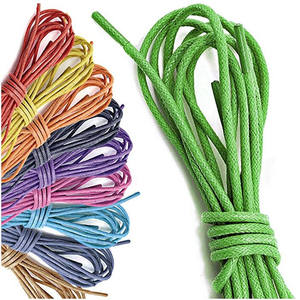 Yrunfeety <span class=keywords><strong>lacci</strong></span> per scarpe in cotone cerato tondo con <span class=keywords><strong>lacci</strong></span> personalizzati <span class=keywords><strong>lacci</strong></span> per scarpe in cotone 100% <span class=keywords><strong>colorati</strong></span> <span class=keywords><strong>lacci</strong></span> spessi rotondi cerati per stivale - Product Image 2