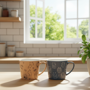 Cute Cartoon Design Big Capacity Ceramic Cat <b>Mug</b> High Quality Porcelain Dishwasher Microwave Safe Customizable Reusable Food - Product Image 3