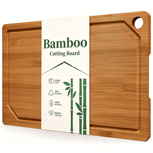 Grande <span class=keywords><strong>Planche</strong></span> à Découper <span class=keywords><strong>Personnalisée</strong></span> en Bambou Biologique pour Cuisine, avec Rainure à Jus - Product Image 2