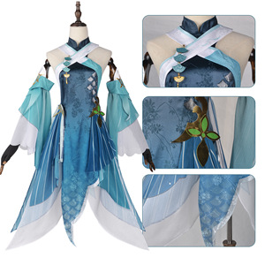 Disfraz de Anime Genshin Impact para mujer, traje <span class=keywords><strong>elegante</strong></span> para fiesta de Halloween, actividad, juego de rol - Product Image 6
