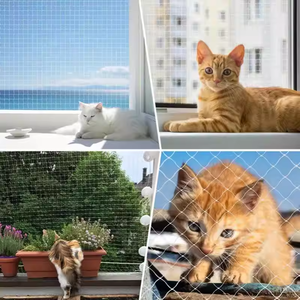 Valla de Seguridad Transparente de Monofilamento de Nailon Anticaídas para Balcones y Ventanas, Malla <span class=keywords><strong>Invisible</strong></span> para Mascotas, Red para Gatos - Product Image 6