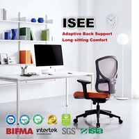 Chaise de bureau ergonomique en maille avec appui-tête 3D, dossier haut, siège en mousse moulée confortable, vérin à gaz classe 4, pivotante, pour bureau à domicile, certifiée BIFMA