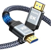 Câble Fibre Optique HDMI 2.1 FJGEAR 8K 60Hz 4K 144Hz AOC Blindé pour Ordinateur de Bureau/Ordinateur Portable/Moniteur Home Cinéma Gaming Certifié CE
