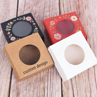 Petites boîtes avec fenêtre transparente pour l'emballage d'accessoires de mode, boîte vide personnalisée avec logo, boîte à cosmétiques