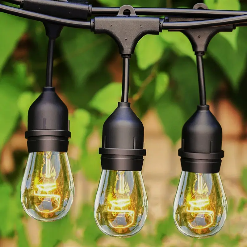 Populaire Gemakkelijke Verbinding Goede Kwaliteit Led Festoen Verlichting Vintage Patio Globe 48ft Outdoor String Light