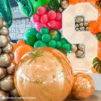 Lot de ballons gonflables miroir citrouille en aluminium pour Halloween, ballons miroir gonflables Jack pour décoration de fête en extérieur, pelouse et jardin