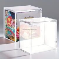 Boîte de rangement en acrylique transparente épaisse personnalisable avec couvercle magnétique pour cartes TCG, étui de présentation en acrylique Etb