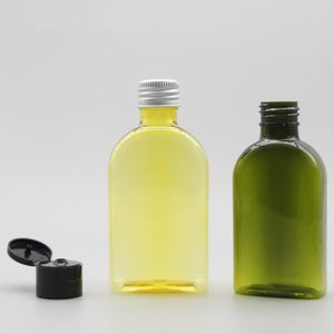 2025 vente directe d'usine de personnalisation en gros de bouteilles plates en PET de 160ml avec couvercle pour huile corporelle parfumée et glycérine - Product Image 3