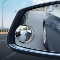 2 PCS 360 degrés réglable rétroviseur de voiture petit miroir rond grand champ de vision rétroviseur auxiliaire d'angle mort