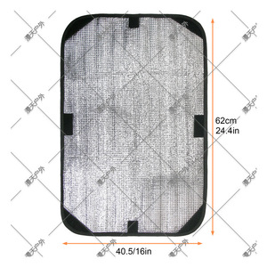Cubierta Opaca para RV, Lámina de Aluminio de 62cm X 40.5cm, Impermeable, Rectangular, para Viajes al Aire Libre, Camping, Parasol para Ventana de Auto - Product Image 1