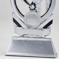 Trophée de cricket en résine en gros avec base en résine argentée et noire 17,0 cm pour cérémonie de remise des prix du championnat de cricket
