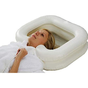 Hot Sale <b>Shampoo</b> Bowl Portable Inflatable Hair Wash Basin Sink Home Black White Pink Blue Transparent Green <b>Red</b> Convenient PVC - Product Image 1