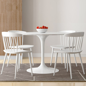 HMS Heavy Duty in plastica bianca con doghe, sedia laterale da pranzo per Home Office, ristoranti e salotti, mobili in plastica PP - Product Image 6