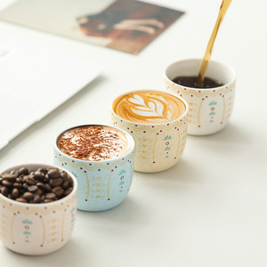 แก้วกาแฟเซรามิกดีไซน์สร้างสรรค์ขนาด 165 มล. ขายส่ง แก้วหอมเข้มข้นแบบถือได้ แก้วน้ำชาเรียบง่ายสำหรับใช้ในบ้านหรือเป็นของที่ระลึก - Product Image 3