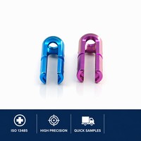Vis de fixation de tige vertébrale en titane OEM, tête en U, crochet ouvert, ISO 13485, implant de fixation de tige vertébrale, anodisé sur mesure, usiné CNC