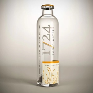 750Ml Decal Bàn Giao Trong Suốt Và Tròn Và Chai Thủy Tinh Sử Dụng Nước Mùa Xuân Với Nắp Vương Miện - Product Image 2