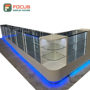 Vitrine à tabac de luxe avec panneau en verre, tiroir verrouillable, étagères multiples, vitrine à cigarettes - Product Image 3