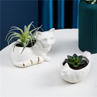 Pot de plantes en céramique pour décoration de la maison, motif animal, cactus de luxe, 1 pièce