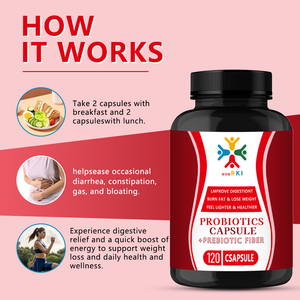 Nhà Máy bán hàng trực tiếp Probiotics Capsule với chiết xuất trà xanh giúp giảm bớt tiêu chảy thảo dược bổ sung viên nang - Product Image 5