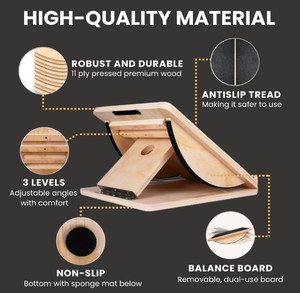 Tốt Nhất Bán <span class=keywords><strong>Handmade</strong></span> Sáng Tạo 2-Trong-1 Chuyên Nghiệp Vật lý Trị Liệu Có Thể Điều Chỉnh 25 Độ Slant Hội Đồng Quản Trị - Product Image 3