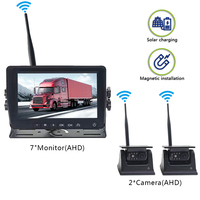Meistverkaufte Schwerlast-Fahrzeug-Dashcam Videorekorder 2,4GHz AHD 720p Kabellos OLED-Bildschirm Wasserdicht für LKW Bus Wohnmobil Solar