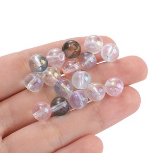 Dreamy Glass Transparent Colored Beads 4-8mm Round Loose Beads For Bracelet Making <b>Crystal</b> Lampwork Glass Jewelry Accessories - Product Image 5