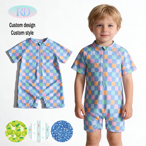 <span class=keywords><strong>Maillot</strong></span> <span class=keywords><strong>de</strong></span> <span class=keywords><strong>bain</strong></span> une pièce personnalisé pour garçons, bébés et enfants, anti-UV SPF50+, séchage rapide, protection contre les éruptions cutanées pour l'entraînement à la natation et les vacances à la plage - Product Image 2