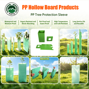 Abri pour arbres en panneaux alvéolaires en PP, style translucide à pliage rapide, pour protéger les jeunes arbres et les cerfs, protection d'arbres en PP personnalisée - Product Image 2