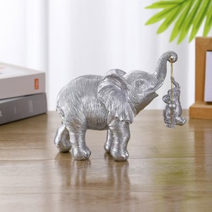 Estatua de Elefante Madre e Hijo Hecha a Mano al por Mayor, Estatua de Animal de Resina para Decoración Navideña del Hogar - Product Image 6