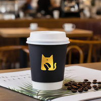 Gobelets Jetables Imperméables Personnalisables Avec Logo, Double Paroi, en Papier Kraft pour Café Chaud, Thé et Boissons à Emporter, Vente en Gros