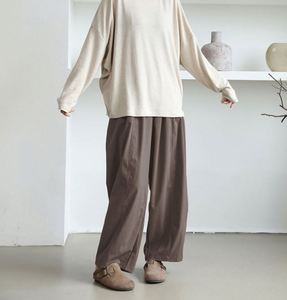Pantalon <span class=keywords><strong>long</strong></span> ample à jambes larges pour <span class=keywords><strong>femme</strong></span>, style automne-hiver, vente directe d'usine - Product Image 5