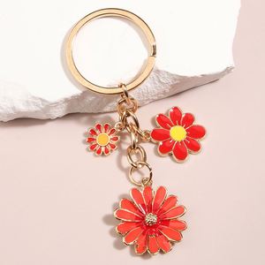 Daisy Keychain Flower Keyring Pendants for Car <b>Key</b> Holder Women Girls Handbag Accessories Handmade Jewelry Gift - Product Image 4
