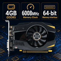 Carte graphique GT1030 4 Go GDDR5 64 bits avec refroidissement par ventilateur / sorties DVI/VGA PCI Express pour PC de bureau et jeux - Nouveau