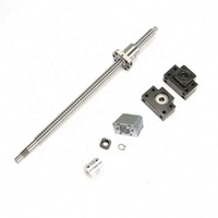 REALMAX W04 Ensemble de vis à billes SFU1204 SFU1605 SFU1610 SFU2005 L250-1450mm Écrou simple BKBF10 Accouplement C7 Support d'extrémité