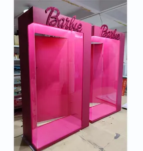 Fournitures de douche de bébé décoration de fête photomaton rose boîte à photos barbies boîte à magazines photomaton publicitaire stand d'exposition commerciale