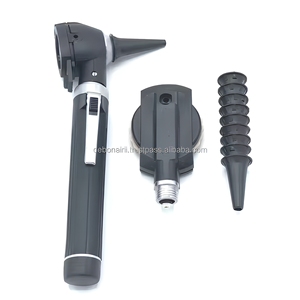 Ensemble d'instruments chirurgicaux pour examen diagnostique ORL, mini otoscope et ophtalmoscope à fibre optique noire, vente en gros, fabricant - Product Image 2