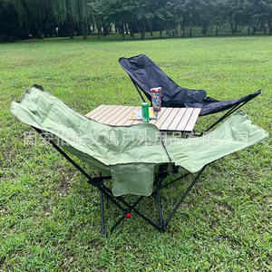 Fauteuil inclinable Wenyan avec repose-jambes, doublure en coton, tissu Oxford, acier carbone, chaise pliante portable pour le camping en plein air - Product Image 2
