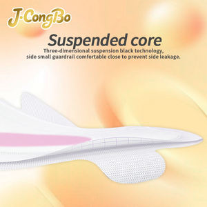 J.CongBo Échantillon Gratuit OEM Premium Ultra-absorbant avec Ailettes Protection Anti-fuites Coton Biologique Respirant Ultra-fin Protège-slip Jetable - Product Image 4