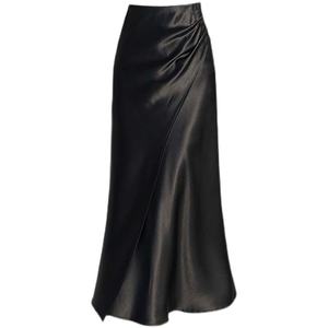 Vente en gros nouvelle <span class=keywords><strong>jupe</strong></span> en <span class=keywords><strong>satin</strong></span> pour femme élégante <span class=keywords><strong>jupe</strong></span> crayon irrégulière plissée <span class=keywords><strong>fendue</strong></span> queue de poisson sirène fête décontractée <span class=keywords><strong>longue</strong></span> robe <span class=keywords><strong>jupe</strong></span> - Product Image 4