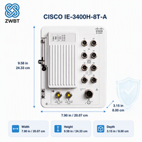 Cisco Switch Catalyst IE-3400H-8T-A Heavy Duty IP67 Switch 8x 1G M12 X-Coded Ports -40C hingga 75C Tanpa Kipas Lisensi Network Advantage