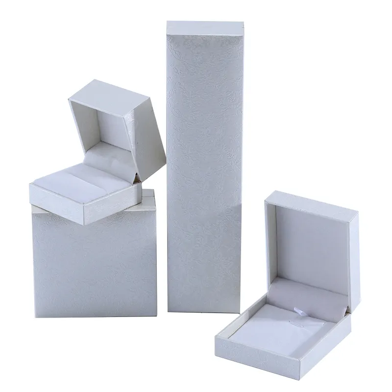 Custom printing Luxury Wedding Jewelry Packaging Gift Box Paper Jewelry Box With Velvet Insert