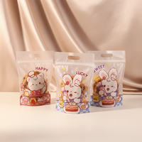 Sachet Doypack Personnalisé en Plastique Dépoli Imprimé, Qualité Alimentaire, avec Fermeture Éclair et Poignée, pour Bonbons et Biscuits