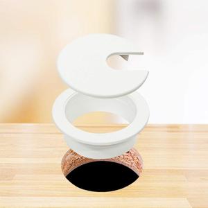 1-1/2 inch 60 50mm nhựa nylon trắng đen tròn bàn máy tính bảng phổ quát dây cáp lỗ che grommets - Product Image 4